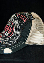 LIGHTS OUT BLACK TAN RED HAT