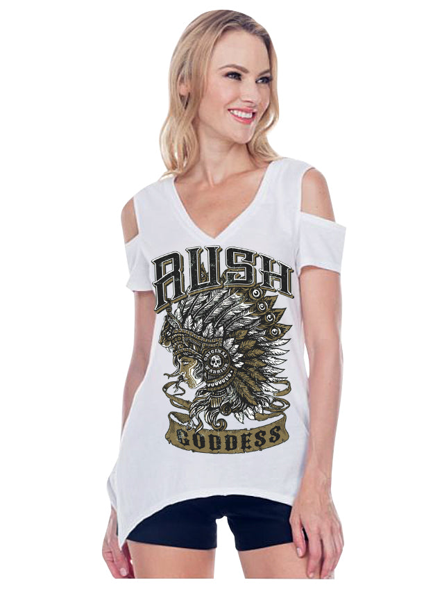 RUSH GODDESS SHORT SLEEVE OPEN SHOULDER